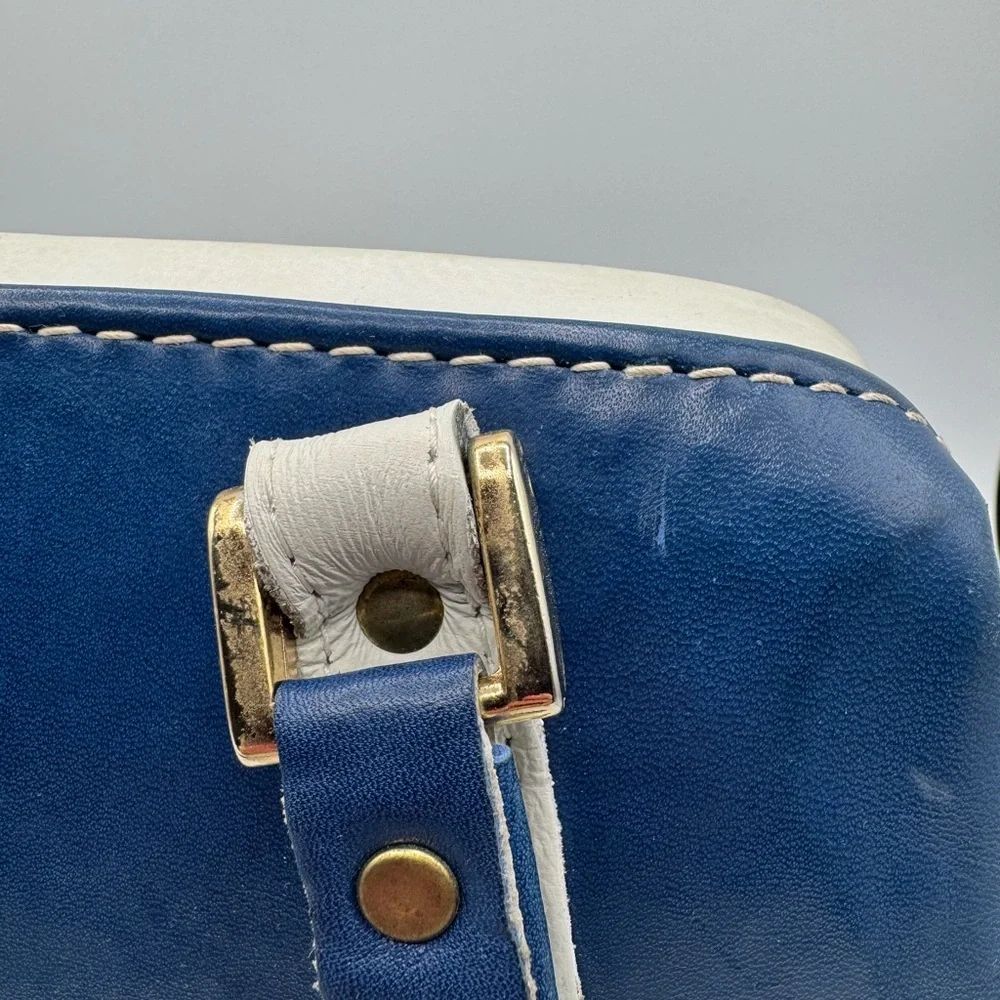 Paolo Navy and Cream Bag with Strap - Picture 6 of 10